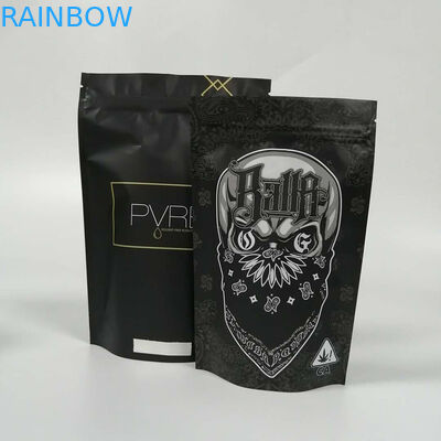 Medical Cbd Plastik Torbalar Paketleme Koku Korumalı 1 / 4oz 1 / 2oz 1oz Pencere / Fermuarlı