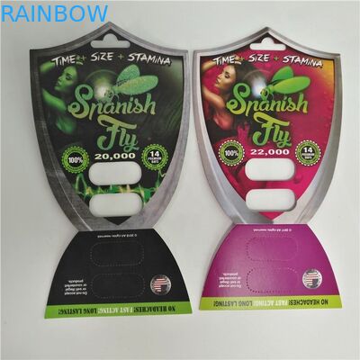 Cinsel Hap Blister Kart Ambalaj İspanyol Fly 2000 Erkek Geliştirme Hapları Ambalajı