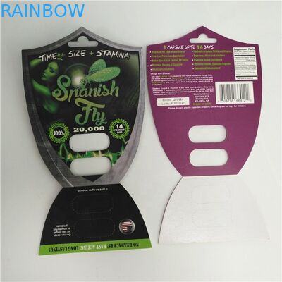 Cinsel Hap Blister Kart Ambalaj İspanyol Fly 2000 Erkek Geliştirme Hapları Ambalajı