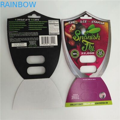 Cinsel Hap Blister Kart Ambalaj İspanyol Fly 2000 Erkek Geliştirme Hapları Ambalajı