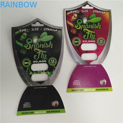 Cinsel Hap Blister Kart Ambalaj İspanyol Fly 2000 Erkek Geliştirme Hapları Ambalajı