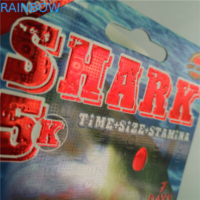 Plastik Mermi ile Kağıt Blister Kart Ambalaj Erkek Geliştirme Hapları Paketi