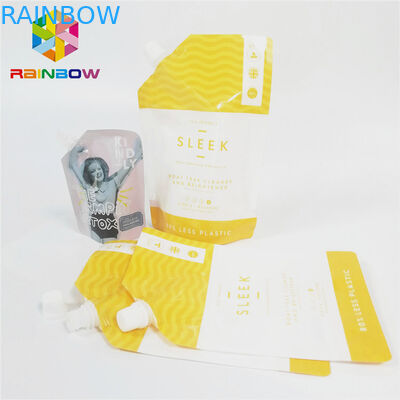 Parlak Finish Naylon Sıvı Stand Up Borulu Kılıfı Bebek Gıda Paketleme Sıkıştırma Çanta