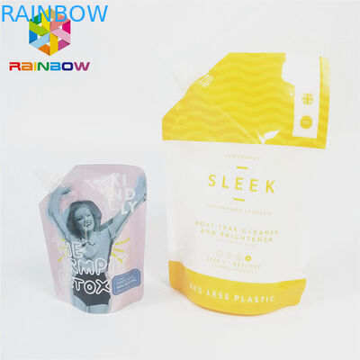 Parlak Finish Naylon Sıvı Stand Up Borulu Kılıfı Bebek Gıda Paketleme Sıkıştırma Çanta