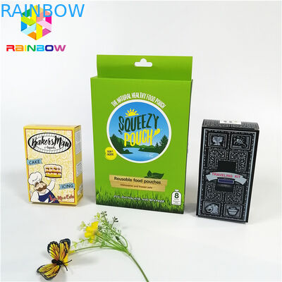 Geri dönüşümlü özel logo tasarım marka baskılı UV Sıcak damgalama kağıt kart kutuları hediye kozmetik için asmak delik ile