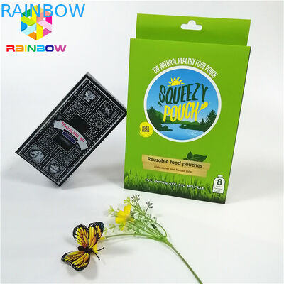 Geri dönüşümlü özel logo tasarım marka baskılı UV Sıcak damgalama kağıt kart kutuları hediye kozmetik için asmak delik ile