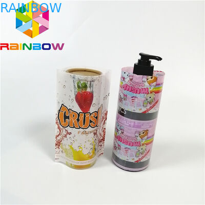 Özel Baskı Shrink Sleeve Etiketleri Plastik PET / PVC Malzeme Parlak Laminasyon Yüzey