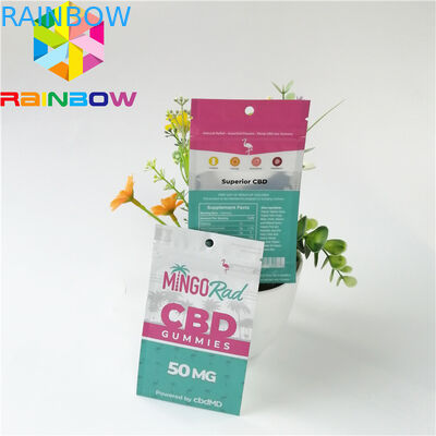 Alüminyum Folyo Plastik Torbalar Ambalaj Kokusu Fermuarlı Üst CBD Bitkisel Tütsü Paketi