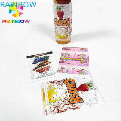 Pembe Yapıştırıcı Stickersshrink Wrap Kollu PVC Malzeme Özel Şişe Kutusu İçin Basılmış