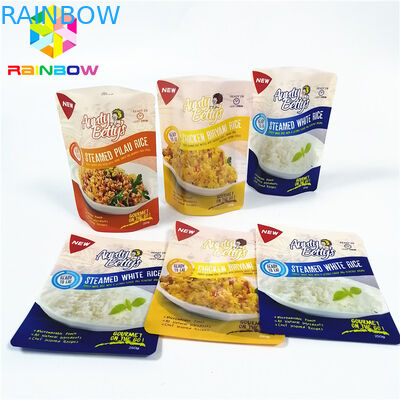 Yüksek Sıcaklık Vakumlu Saklama Çantası Soslu Haşlanmış Pirinç Ambalaj için Şeffaf Retort Kılıfı