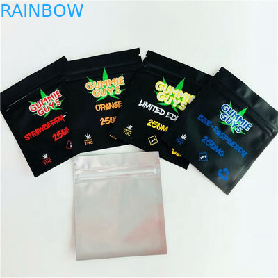 Koku Geçirmez Bitkisel Tütsü Ambalaj Mylar Folyo Torbalar 1 / 4oz 1 / 2oz 1oz