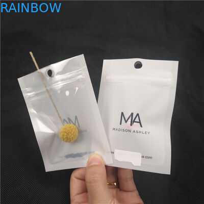 Şeffaf Ön Parlak Parlak Plastik Fermuar Torbalar Kolye Mücevher Ambalaj