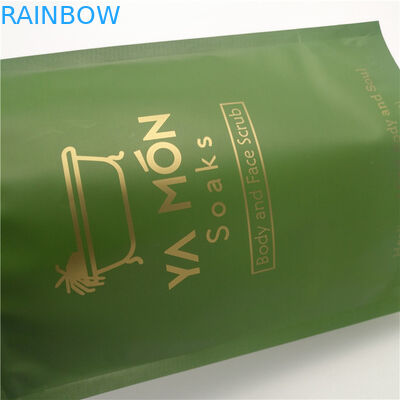 Stand Up Doypack Alüminyum Folyo Kilitli Ambalaj Torbaları 8oz 16oz Vücut Ovma Paketlemesi