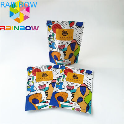 Kilitli Plastik Torbalar Ambalaj, Yeniden Kullanılabilir Alüminyum Folyo Kahve Torbası Stand Up