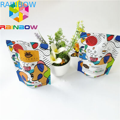 Kilitli Plastik Torbalar Ambalaj, Yeniden Kullanılabilir Alüminyum Folyo Kahve Torbası Stand Up