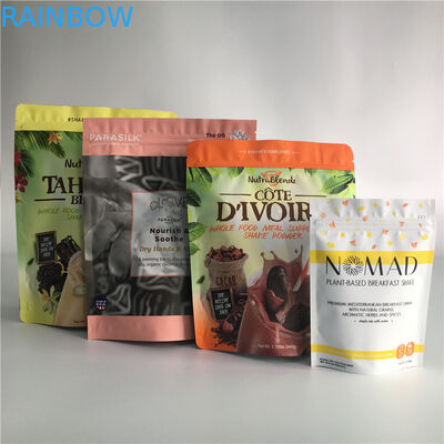 Özelleştirilmiş Baskılı Çay Poşetleri Ambalaj Standup Kılıfı Biyobozunur Fermuar Üst Sızdırmazlık