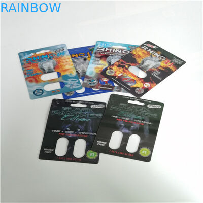 Rhino 7 3D Blister Kart Ambalaj Libido Artırmak İçin Erkek Cinsel Takviyeler