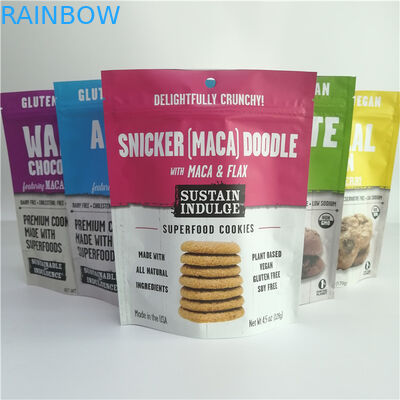 200g Alüminyum Fermuar Protein için Özel Gravür Baskı Ambalaj Torbalar Stand Up