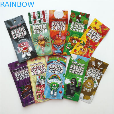 Vape Kartuş Alüminyum Folyo Ambalaj Torbaları Egzotik Sepeti Kılıfı Özel Logo