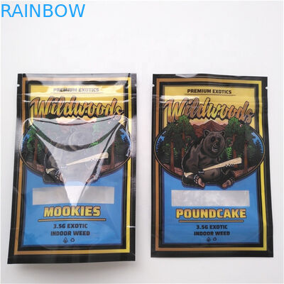 Yenilebilir Bitkisel Tütsü Çanta Tıbbi Esrar Paketi 4x6 Inç Ile Temizle Pencere