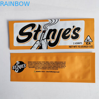 CBD Weed Esrar için Üç Yan Mühür Plastik Torbalar Ambalaj Fermuar Üst Çanta