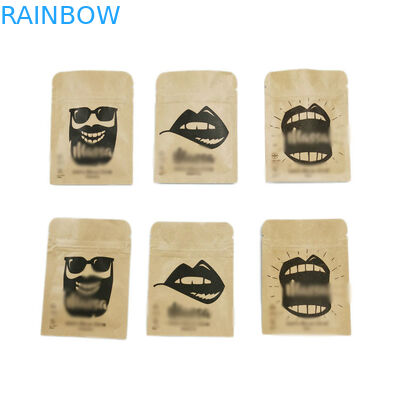 Gıda Ambalaj Stand Up Fermuar Kılıfı Geri Dönüşümlü Plastik Torba Kilitli Somunlar için