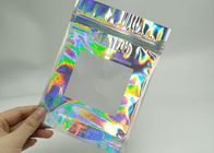 Holografik Lase Plastik Mühürlü Çanta Kirpik Fırçası RB-015 Için 8 * 15 CM Boyutu