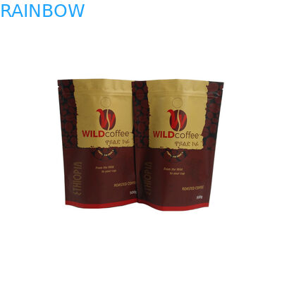 Özel Mat Finish Kahve Çay Poşetleri, Alüminyum Folyo Fermuarlı Kese Standı