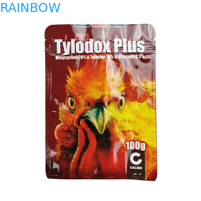 Üç Taraf Sızdırmazlık Alüminyum Folyo Çanta Mat 100g Çay / Tavuk Yemi Pet Ambalaj