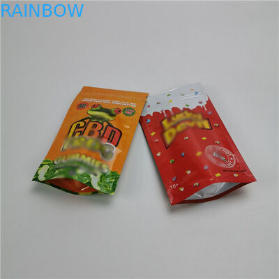 CBD 3 Yan Conta Özel Baskılı Stand Up Torbalar Folyo Ambalaj Torbaları Lamine Malzeme