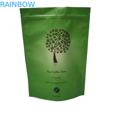 Alüminyum Folyo Folyo Kılıfı Ambalaj Kilitli Doypack Kahve Mylar Çanta Mat Yüzey