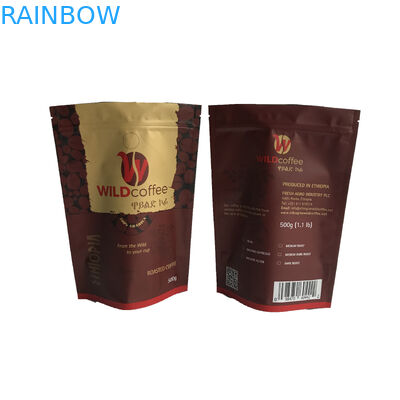 Alüminyum Folyo Folyo Kılıfı Ambalaj Kilitli Doypack Kahve Mylar Çanta Mat Yüzey