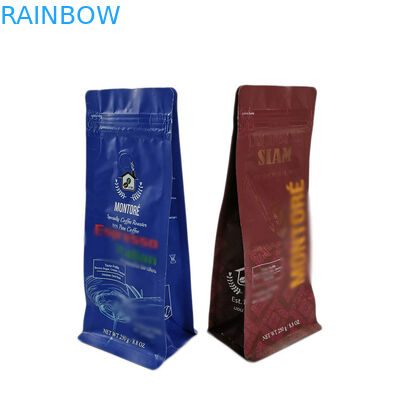 Kahve Çekirdekleri Çay Poşetleri Ambalaj Özel Baskı Fermuar Üst Ayakta Çantalar