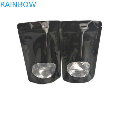 Şeffaf Ön Folyo Çizgili Gravür Baskı Stand Up Fermuar Kese Çanta