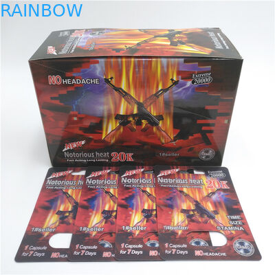 Özel Baskılı Plastik Gergedan Hapları Blister Kart Ambalajı