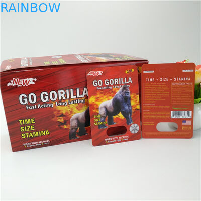 12mm Cap Gergedan Erkek Hapları 3D Kart Blister Kart Ambalajı