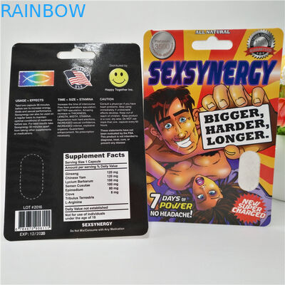 CMYK Renk Özelleştirilmiş Plastik Hap Kağıt Ambalaj Kartı