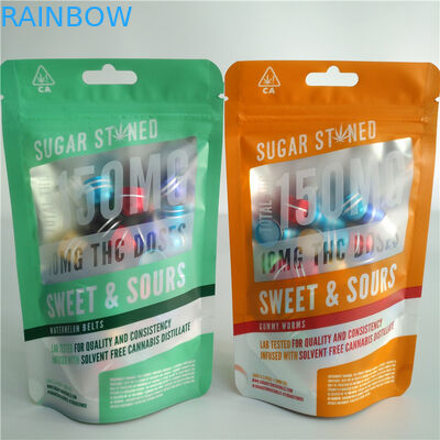 3.5g 7g 14g Holografik Film Stand Up Kese Ambalajı