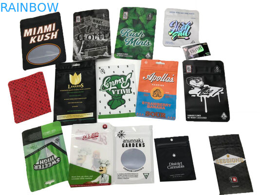 Örnek Ücretsiz özelleştirilmiş Çocuk Geçirmez Poşet Tıbbi Yummy Doypack Stand Up Kılıfı Çift Fermuarlar Ile