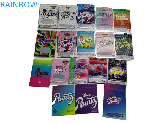 Örnek Ücretsiz özelleştirilmiş Çocuk Geçirmez Poşet Tıbbi Yummy Doypack Stand Up Kılıfı Çift Fermuarlar Ile