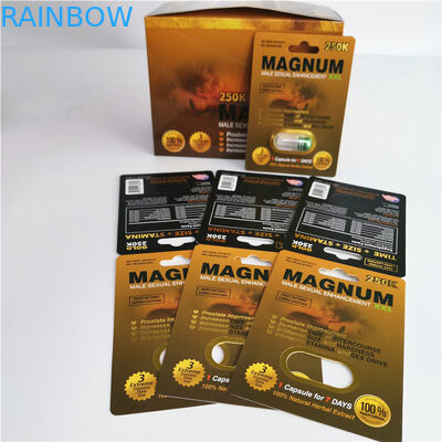 Gergedan 69 erkek geliştirmeleri cinsel hap paketleme 3d kart kapsül blister ekran