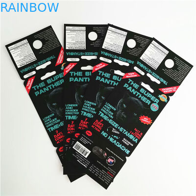 Gergedan 69 erkek geliştirmeleri cinsel hap paketleme 3d kart kapsül blister ekran