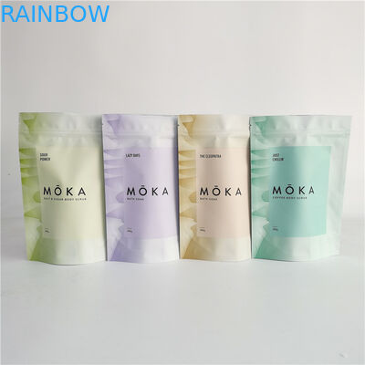 İçinde Folyo ile Banyo Tuzu için Kilitli Torba Vücut Ovma Ambalaj Çanta Stand Up