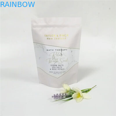 cilt bakım ambalaj çanta / hologram folyo stand up banyo tuzu ambalaj ile pencere