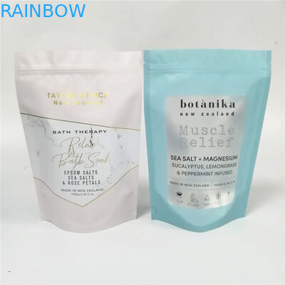 cilt bakım ambalaj çanta / hologram folyo stand up banyo tuzu ambalaj ile pencere