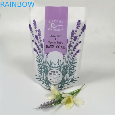 Özel alüminyum folyo 12oz banyo tuzu / vücut ovma kremi ambalajı kilitli doypack kahve poşetleri