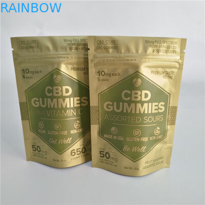 5oz 50mg Cbd Gummies Kılıfı VMPET Stand Up Kilitli Torba