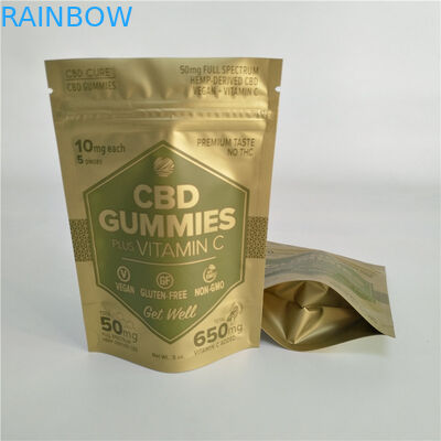 Yabani Otlar İçin Dijital Baskı Mat Altın Stand Up Fermuar Kılıfı Küçük Kanıtı Mylar Çanta