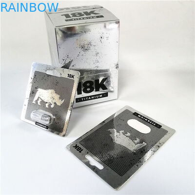 Özel gergedan erkek geliştirme hapı ambalaj kutuları blister 3d kartlar kağıt kutusu