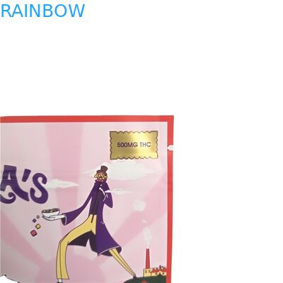 Shenzhen Tedarikçi Mini Poşet Altın Baskı Preroll Sigara 3 Fermuarlı Torbalı Yan Mühür Kılıfı